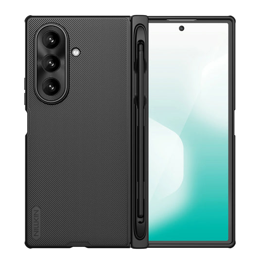 Nillkin Super Frosted Shield Fold Case für Samsung Galaxy Z Fold 7 mit S Pen Space - Schwarz