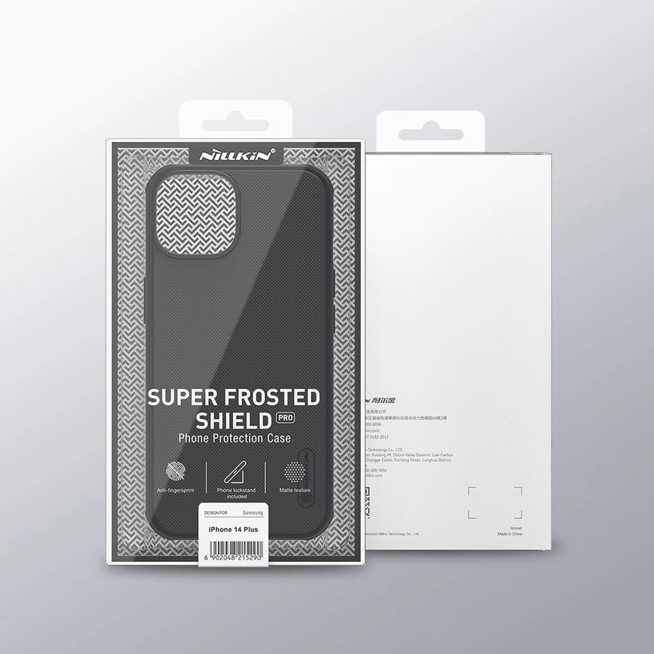 Nillkin Super Frosted Shield Pro Hülle für iPhone 14 Plus Rückseite schwarz