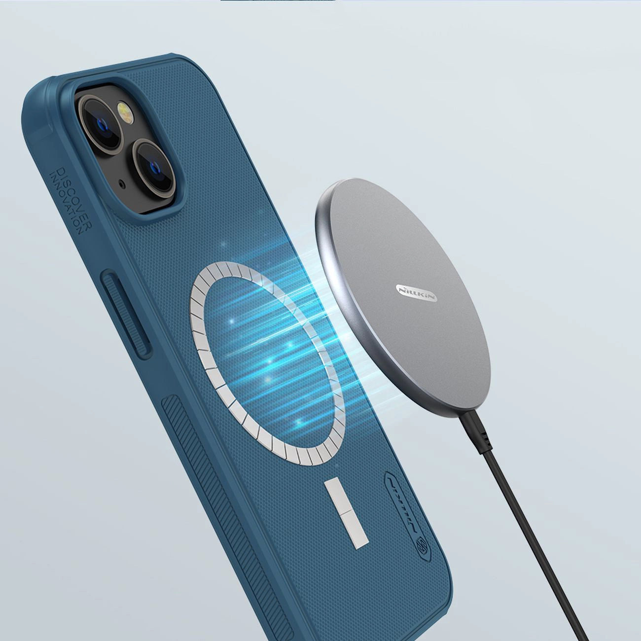 Nillkin Super Frosted Shield Pro Magnetische Hülle für iPhone 14 Plus mit MagSafe magnetischem Schwarz