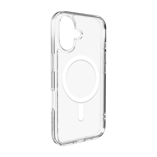 Puro Lite Mag TPU+PC Hülle kompatibel mit MagSafe für iPhone 17 - Transparent mit weißem Ring