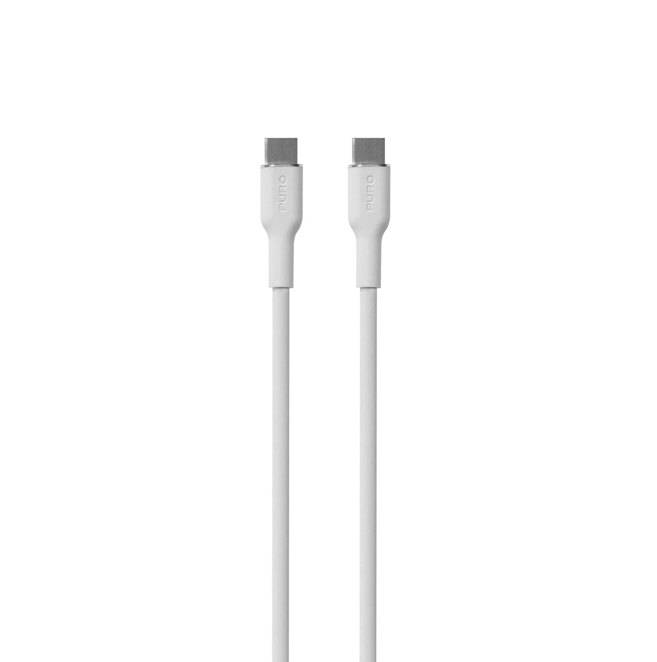 Puro Soft USB-C – USB-C-Kabel 60 W 1,5 m Silikon – Weiß