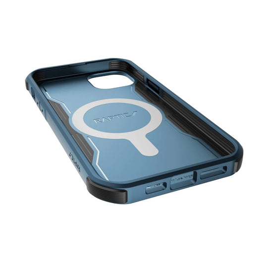 Raptic X-Doria Fort Case iPhone 14 Pro Max mit gepanzerter blauer MagSafe-Hülle