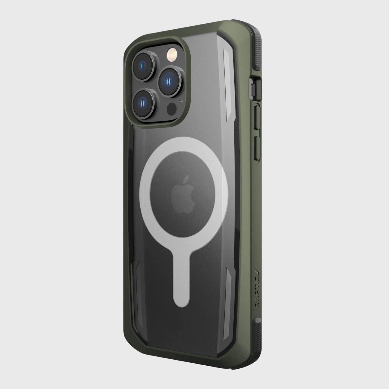 Raptic X-Doria Secure Case für iPhone 14 Pro Max mit gepanzerter MagSafe-Hülle grün