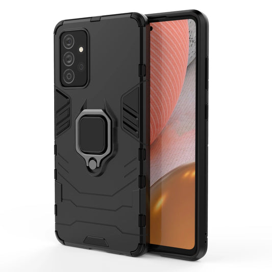 Ring Armor robuste Kickstand TPU/PC Panzer Handyhülle Hard Case für Samsung Galaxy A72 4G schwarz