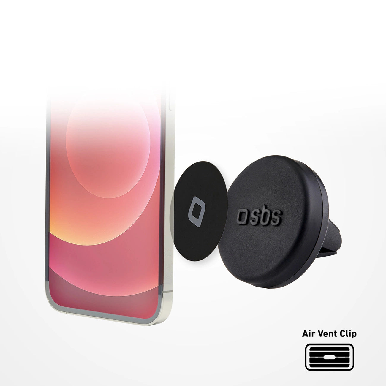 SBS TESUPPUNIVAIRMAG Smartphone-Halterung magnetisch, für Lüftungsschlitze - schwarz