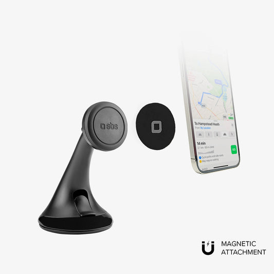 SBS TESUPPWINDWIDEK Smartphone-Halterung, MagSafe-kompatibel, für Armaturenbrett/Fenster – Schwarz