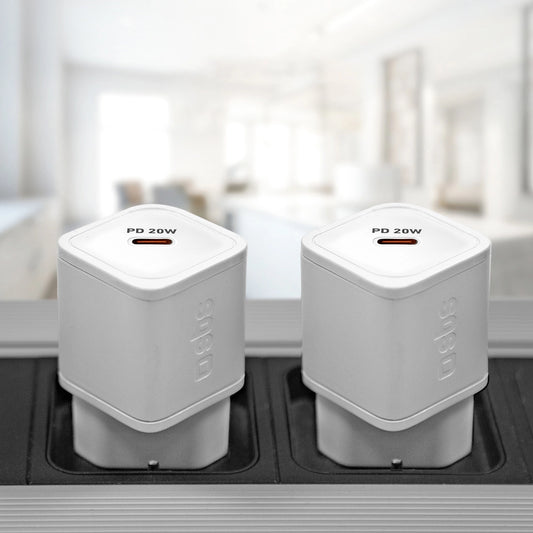 SBS TETRGAN1C20W 20-W-GaN-Wandladegerät mit Power Delivery – Weiß