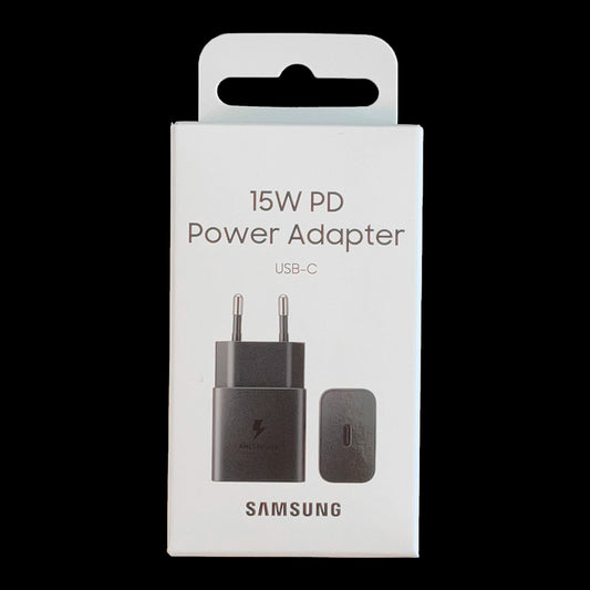 Samsung EP-T1510NBEGEU 15W PD USB-C AFC Wandladegerät - Schwarz