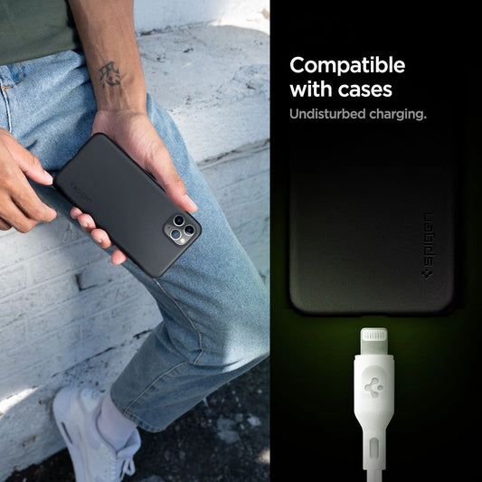 Spigen DuraSync MFi USB-C/ Lightning 2er-Pack Kabel 100 cm – weiß