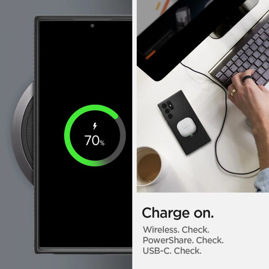 Spigen Liquid Air Hülle für Samsung Galaxy S22 Ultra – Mattschwarz