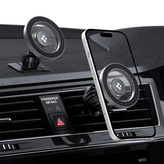 Spigen MFT13 MagSafe Autohalterung für Cockpit oder Lüftung - Silber