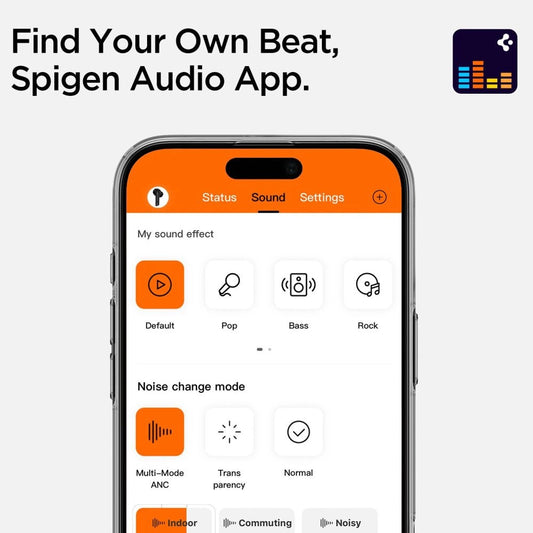Spigen SA2400 ANC Kabellose Kopfhörer - Schwarz