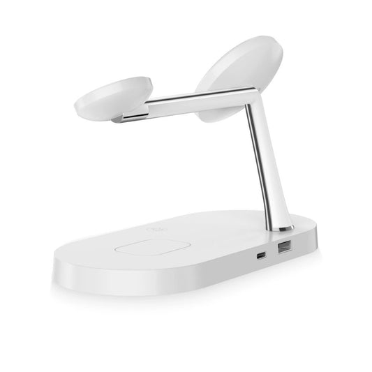 Tech-Protect A12 3in1 MagSafe induktives Ladegerät für Smartphone / Kopfhörer / Smartwatch - Weiß