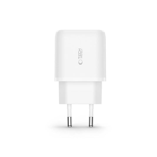 Tech-Protect C20W USB-C PD 20W / USB-A QC 3.0 Netzwerkladegerät – Weiß