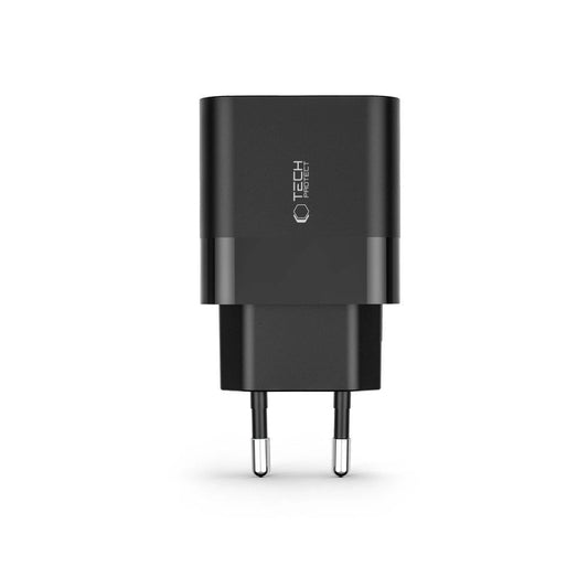 Tech-Protect C30W USB-C PD 30W / USB-A QC 3.0 Netzwerkladegerät – Schwarz