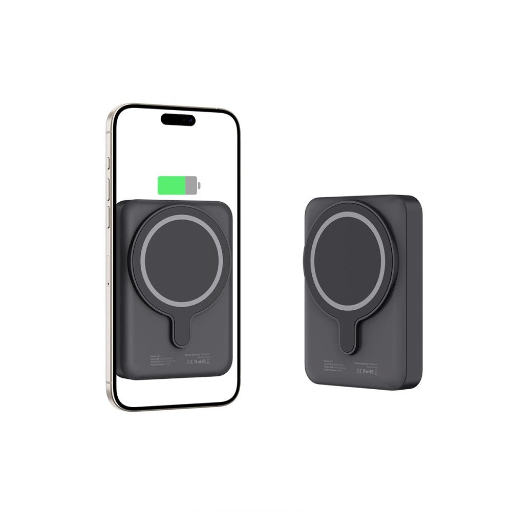 Tech-Protect LifeMag PB11 Powerbank mit MagSafe 10000 mAh 15 W USB-C-Anschluss – Schwarz + USB-C-Kabel