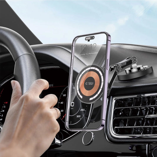 Tech-Protect MM15W-V8 Magnetische Armaturenbrett-Autohalterung mit MagSafe 15W – Schwarz