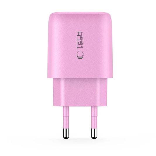 Tech-Protect NCA20 PD 20W QC3.0 USB-A / USB-C Wandladegerät - Rosa