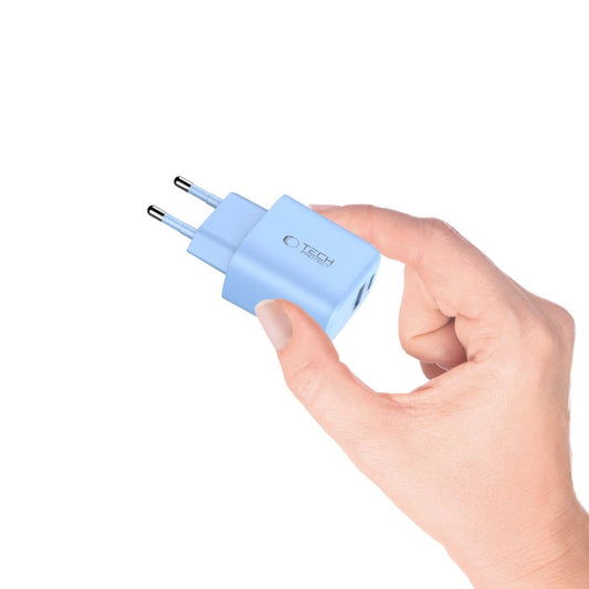Tech-Protect NCA30 PD 30W QC3.0 USB-A / USB-C Wandladegerät - Blau