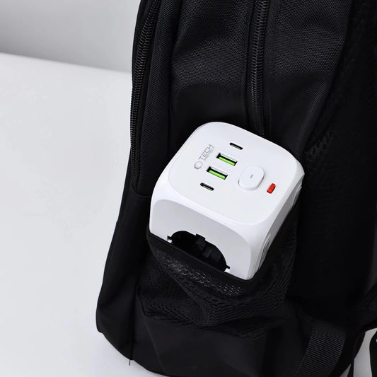 Tech-Protect PCL3x4 Steckdosenleiste, 2x USB-A, 2x USB-C, 3x AC Typ Schuko - Weiß