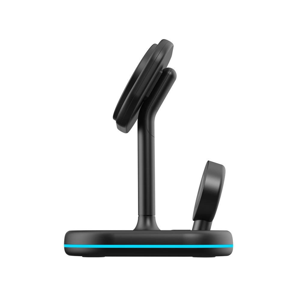 Tech-Protect QI15W-A27 3in1 induktives Ladegerät mit Ständer mit MagSafe für Smartphone / Apple Watch / AirPods – Schwarz