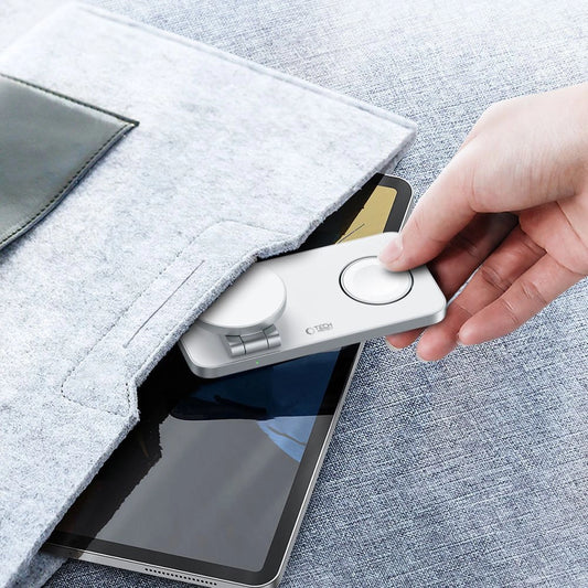 Tech-Protect QI15W-A47 MagSafe 3in1 Induktives Ladegerät + USB-C Kabel - Weiß