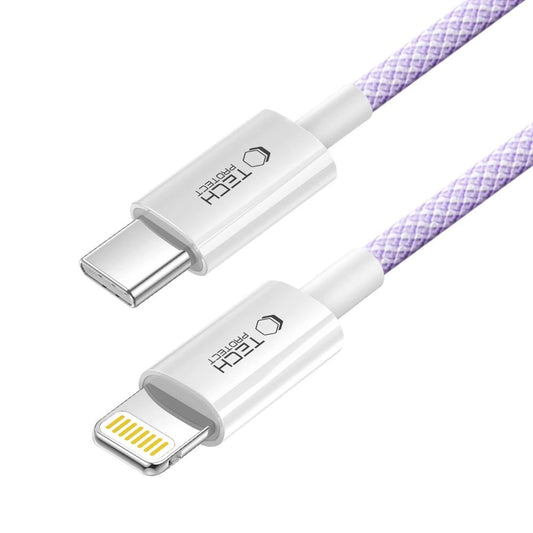 Tech-Protect Ultraboost Lite Lightning Kabel PD60W/3A 2m - Lila