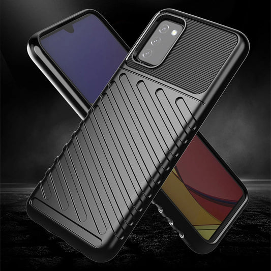 Thunder Case Flexibel Robuste Panzer Handyhülle TPU Schutzhülle für Samsung Galaxy A03s schwarz