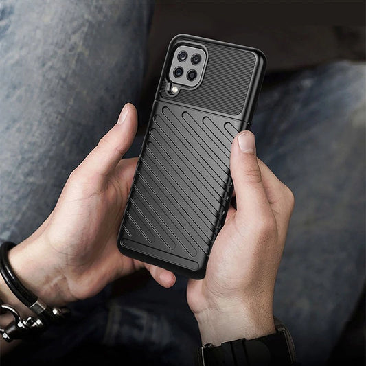 Thunder Case Flexibel Robuste Panzer Handyhülle TPU Schutzhülle für Samsung Galaxy A22 4G schwarz