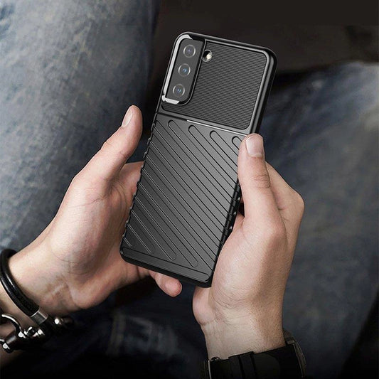 Thunder Case Flexibel Robuste Panzer Handyhülle TPU Schutzhülle für Samsung Galaxy S22+ (S22 Plus) blau