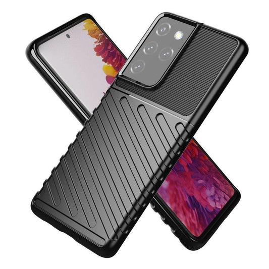 Thunder Case Flexibel Robuste Panzer Handyhülle TPU Schutzhülle für Samsung Galaxy S22 Ultra blau