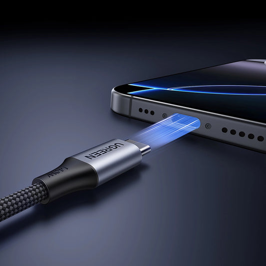 Ugreen 2-in-1 USB-C-Kabel – 2x USB-C PD 140W 2m – Schwarz