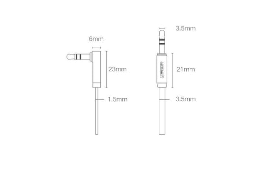 Ugreen AUX-Audiokabel 3,5 mm Miniklinke 0,5 m schwarz (AV119 10596)