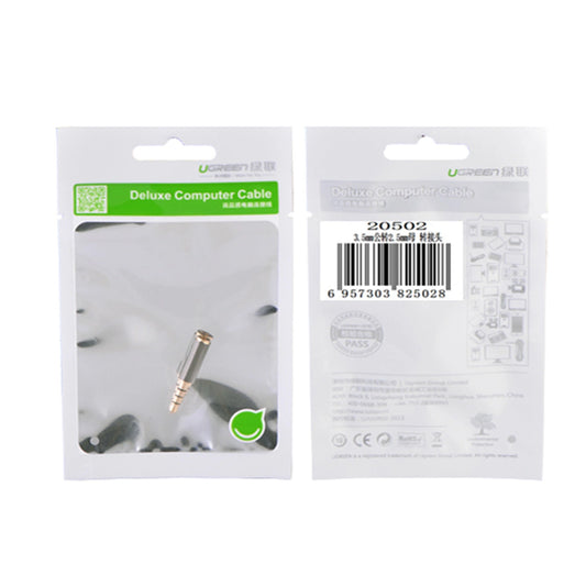 Ugreen Audio-Adapter Klinke 3,5 mm Stecker auf Klinke 2,5 mm Buchse schwarz (20502)