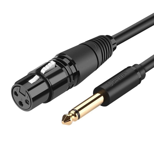 Ugreen Audiokabel Mikrofonkabel zu XLR-Mikrofon (weiblich) - 6,35-mm-Klinke (mÀnnlich) 3 m (AV131)
