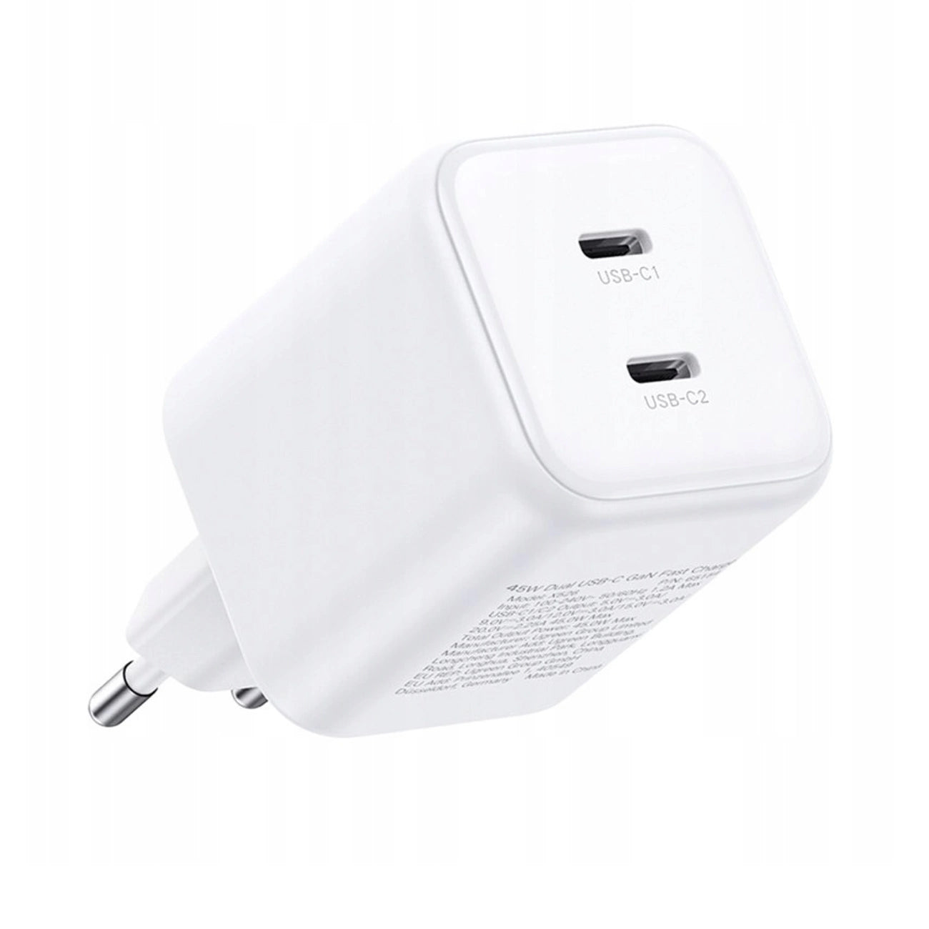 Ugreen GaN 45W 2xUSB-C Ladegerät – Weiß