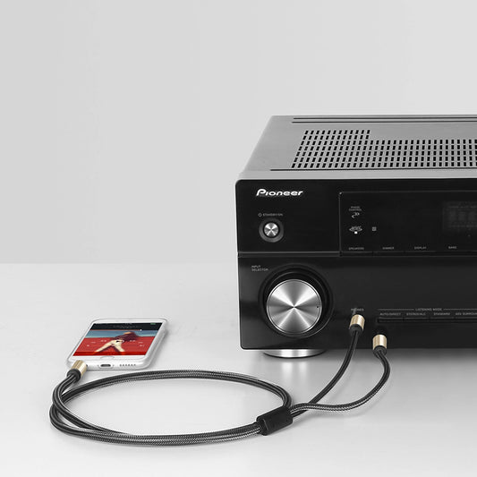 Ugreen Kabel Audiokabel Miniklinke 3,5 mm - 2 x Klinke 6,35 mm 1m grau (AV126)