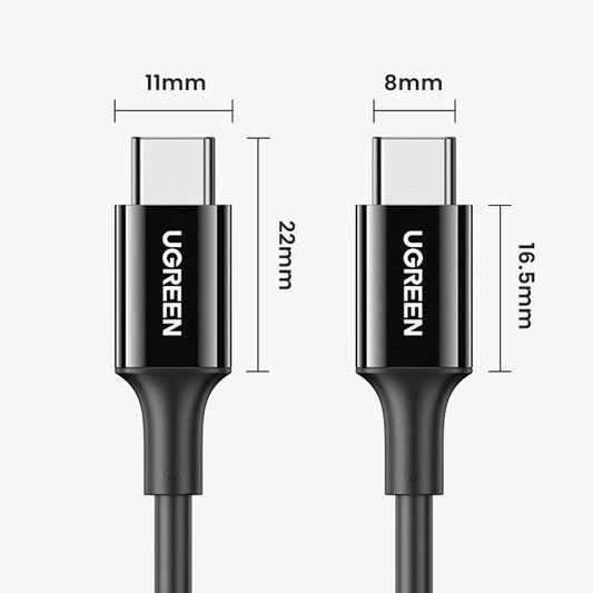 Ugreen Kabel USB Typ C (männlich) auf Typ C (männlich) Kabel 1m weiß (US300)