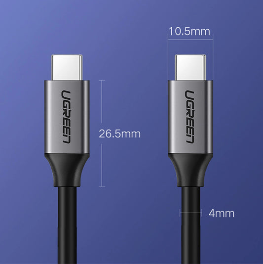 Ugreen US161 50751 USB-C 3.1 / USB-C 3.1 Kabel 1,5 m – Grau