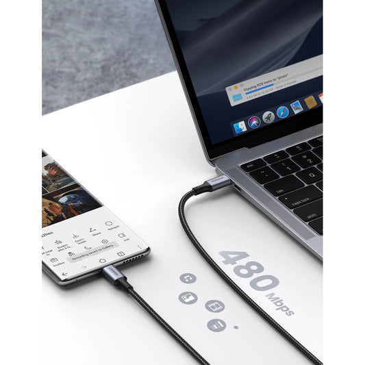 Ugreen US316 USB-C / USB-C-Kabel 480 Mbit/s 5 A 0,5 m – Grau