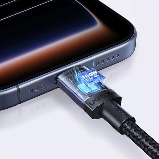 Ugreen USB-C auf USB-C PD Schnellladekabel 100 W 0,5 m – Schwarz