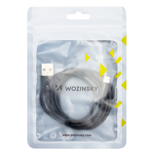 Wozinsky Kabel USB Kabel - microUSB 2.4A 1m schwarz (WUC-M1B)