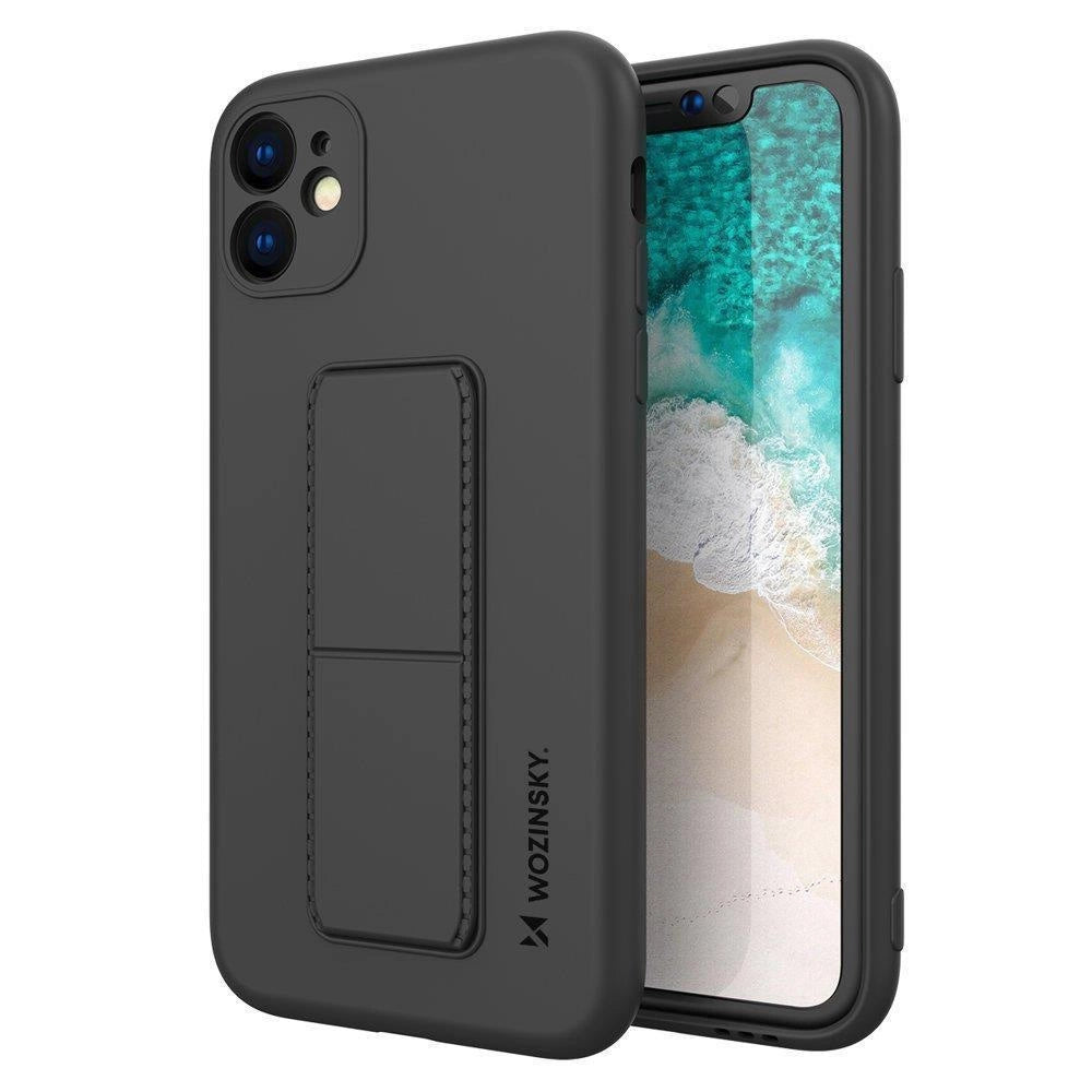 Wozinsky Kickstand Case Silikonhülle mit Ständer für Samsung Galaxy M31s schwarz