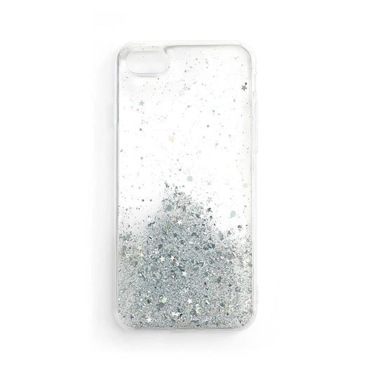 Wozinsky Star Glitter Glitzer Hülle für Samsung Galaxy A42 5G transparent