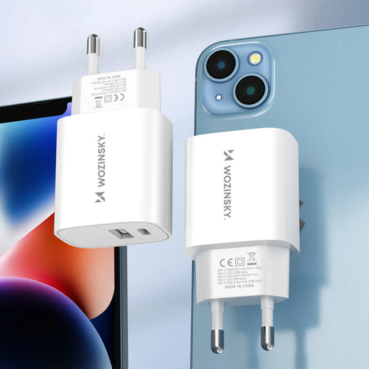 Wozinsky WGWCW USB-A USB-C 20W Wandladegerät - Weiß