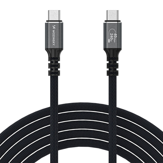 Wozinsky WPS-UY41S USB-C Thunderbolt 4 Kabel 240W 1m 4K - Schwarz