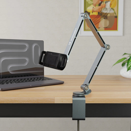 Wozinsky WTY0YS1 Magnethalterung, 360° drehbar, solide, für Telefon und Tablet - grau