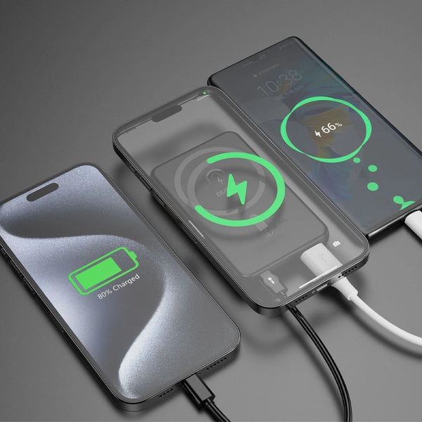 Dudao K14S 20W Powerbank – 5000mAh, USB-A/USB-C & MagSafe – Weiß