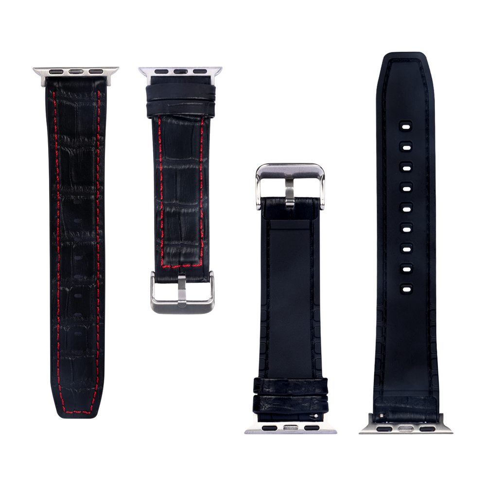 Apple Watch Leder Alligator Grain Band
