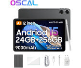 Gaming-Tablet, 12 Zoll, Bildschirmauflösungen 2.000 x 1.200 Pixel, 8 GB RAM, 256 GB, Android 15, microSD, 16 MP